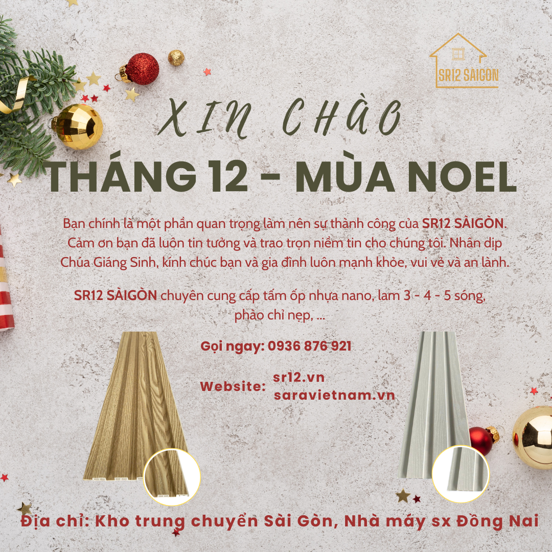 Giáng sinh an lành, nhà cửa sang trọng chỉ với tấm ốp Sara Việt Nam